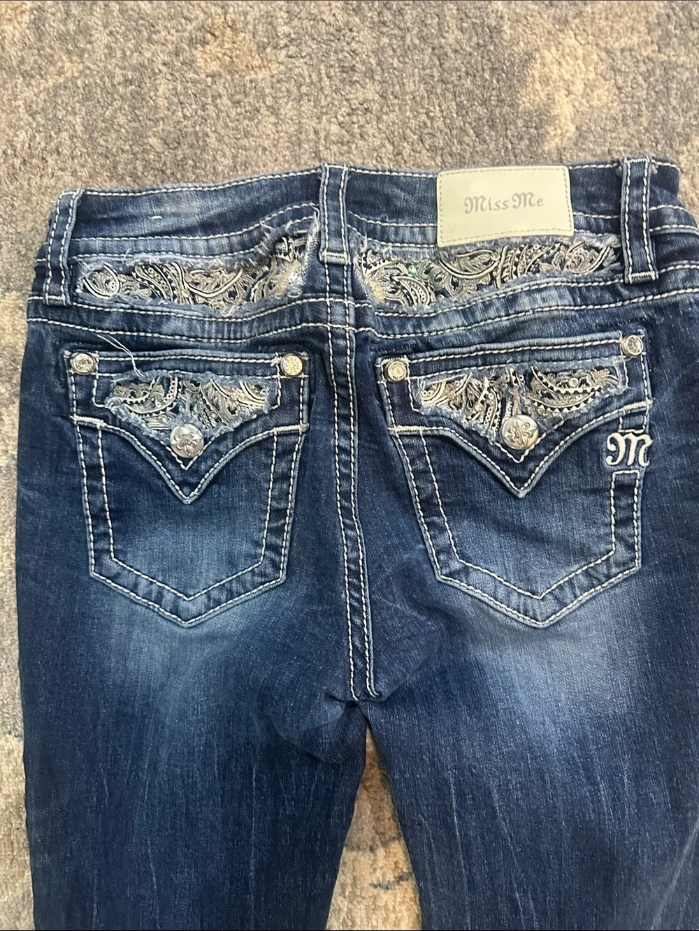 Miss Me Low Rise Ankle Skinny Jeans Dark Wash Women’s Size 27